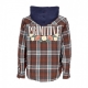 camicia manica lunga cappuccio uomo layne two-fer flannel BROWN