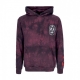 felpa leggera cappuccio uomo rank hoodie TIE DYE BROWN