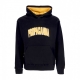 felpa cappuccio uomo college hoodie BLACK