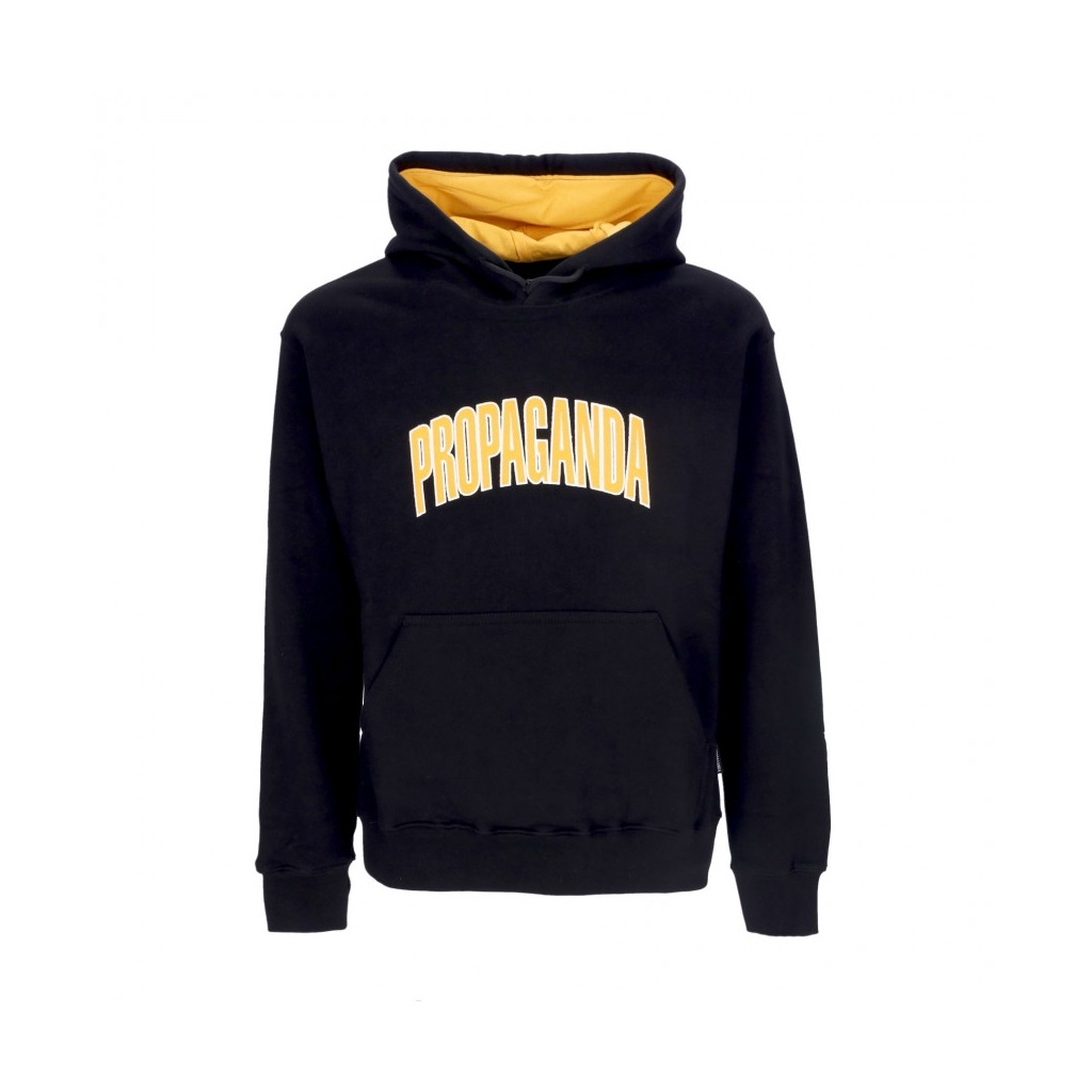 felpa cappuccio uomo college hoodie BLACK