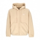 felpa cappuccio zip uomo gaze hood jacket OAT MILK