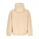 felpa cappuccio zip uomo gaze hood jacket OAT MILK