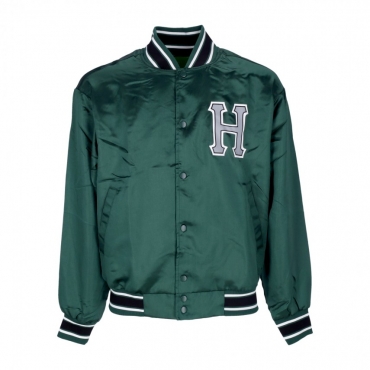 Wool-blend baseball jacket - Dark green/Stranger Things - Men | H&M IN