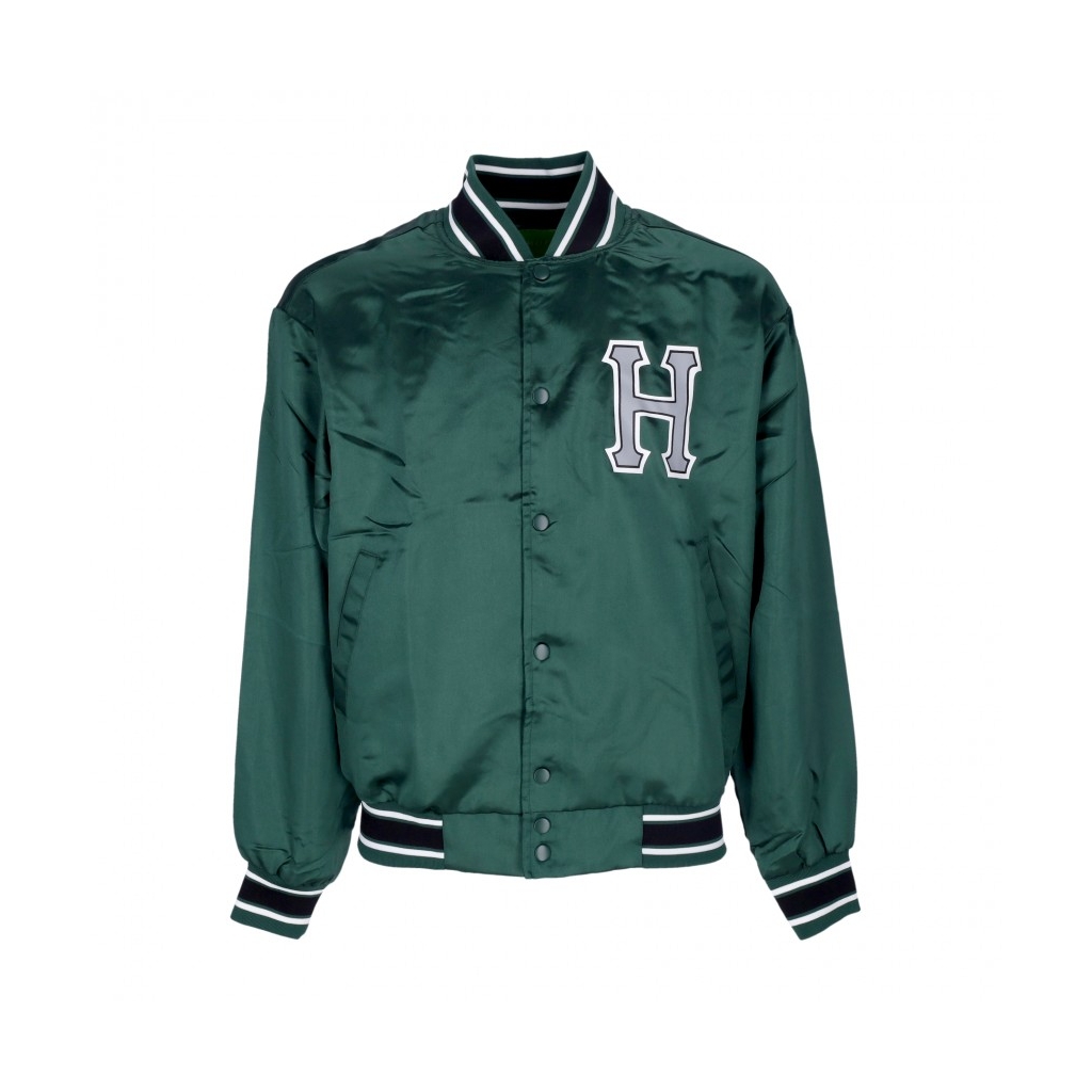 giubbotto bomber uomo crackerjack satin baseball jacket FOREST GREEN