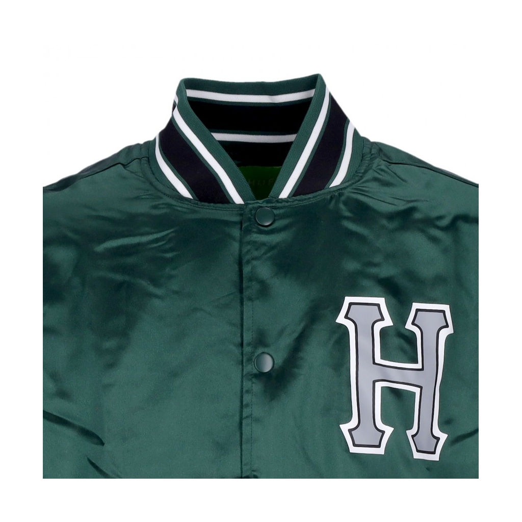 giubbotto bomber uomo crackerjack satin baseball jacket FOREST GREEN