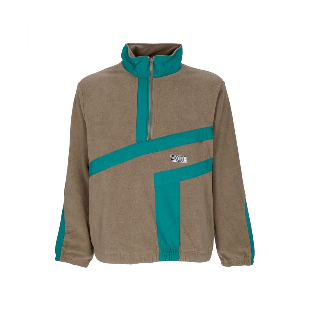 felpa collo alto uomo range quarter zip polar fleece OLIVE