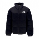 orsetto uomo high pile nuptse jacket BLACK