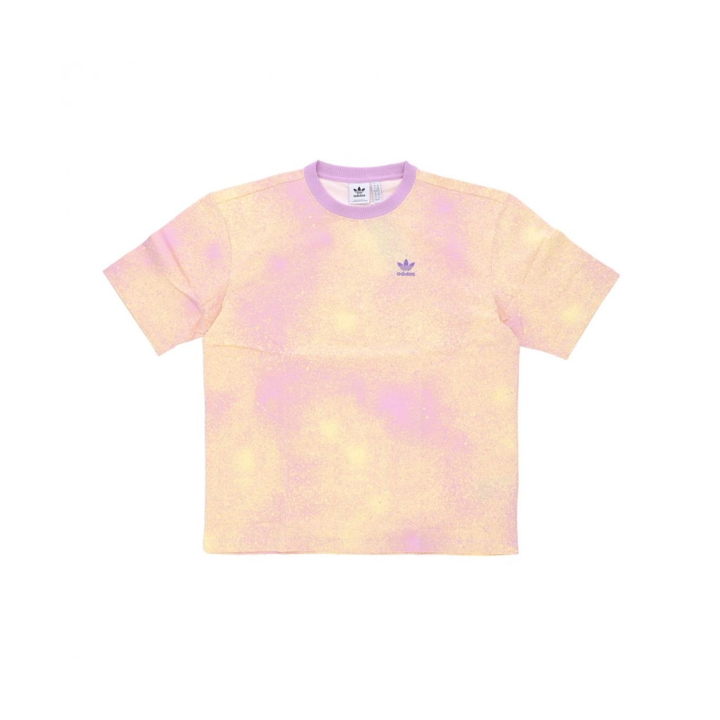 maglietta donna all over print tee BLISS LILAC/ALMOST YELLOW