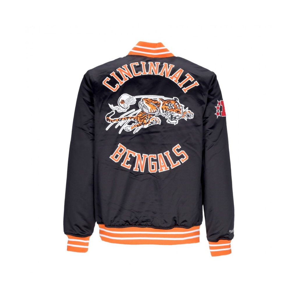 Mitchell & Ness Cincinatti Bengals Heavyweight Satin Jacket Black