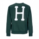 felpa girocollo uomo essentials classic h crew FOREST GREEN