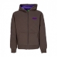 felpa cappuccio zip uomo workman quilted full zip CHOCOLATE