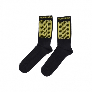 calza media uomo ribs socks BLACK/YELLOW