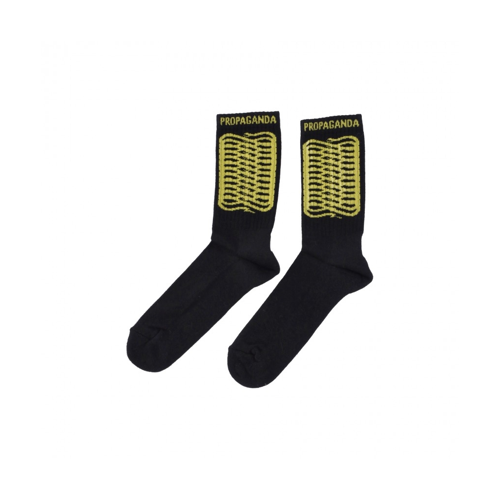 calza media uomo ribs socks BLACK/YELLOW