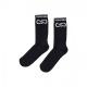 calza media uomo logo socks BLACK/WHITE