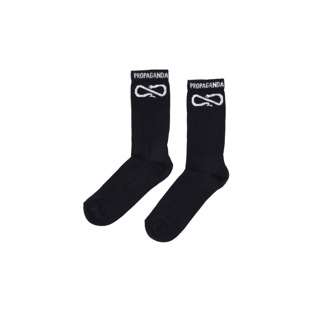 calza media uomo logo socks BLACK/WHITE