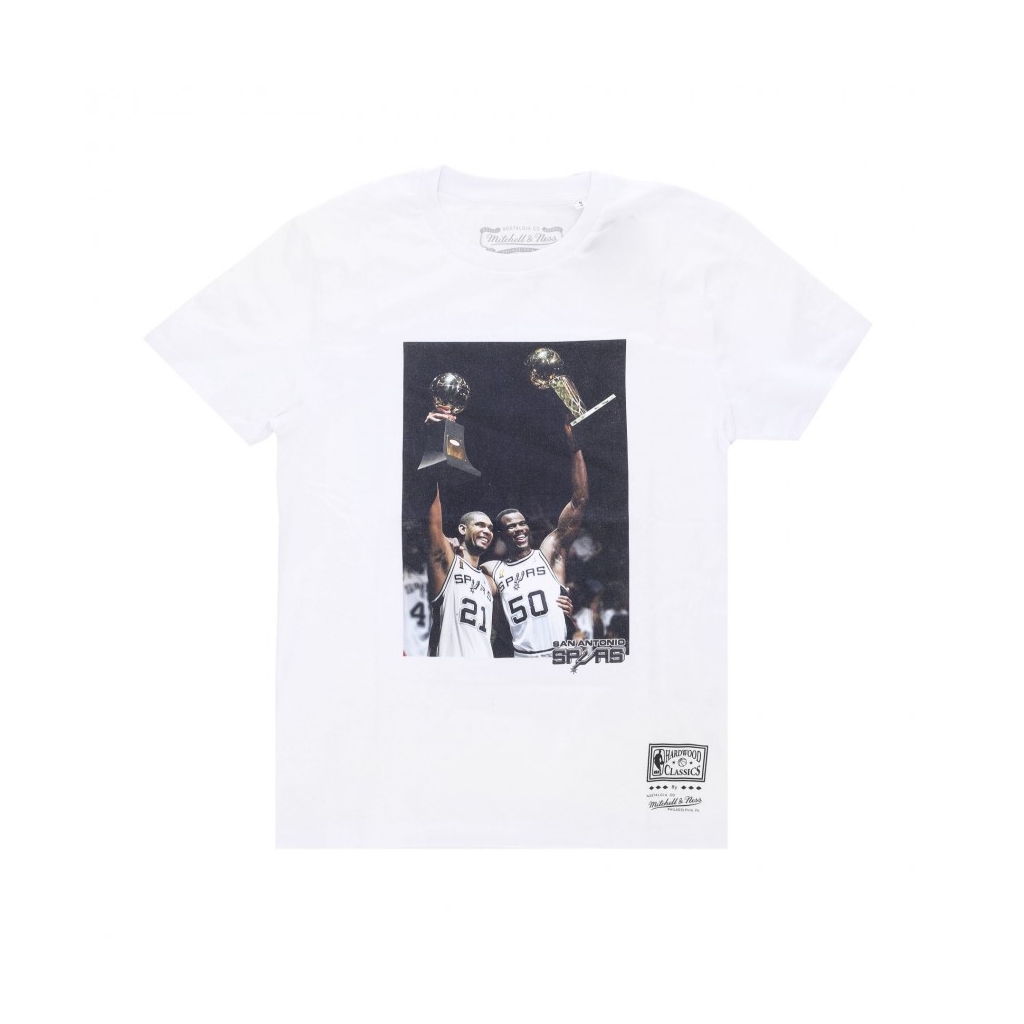 maglietta uomo nba player photo tee hardwood classics  saaspu WHITE