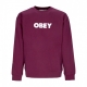 felpa girocollo uomo bold crew premium fleece BEETROOT