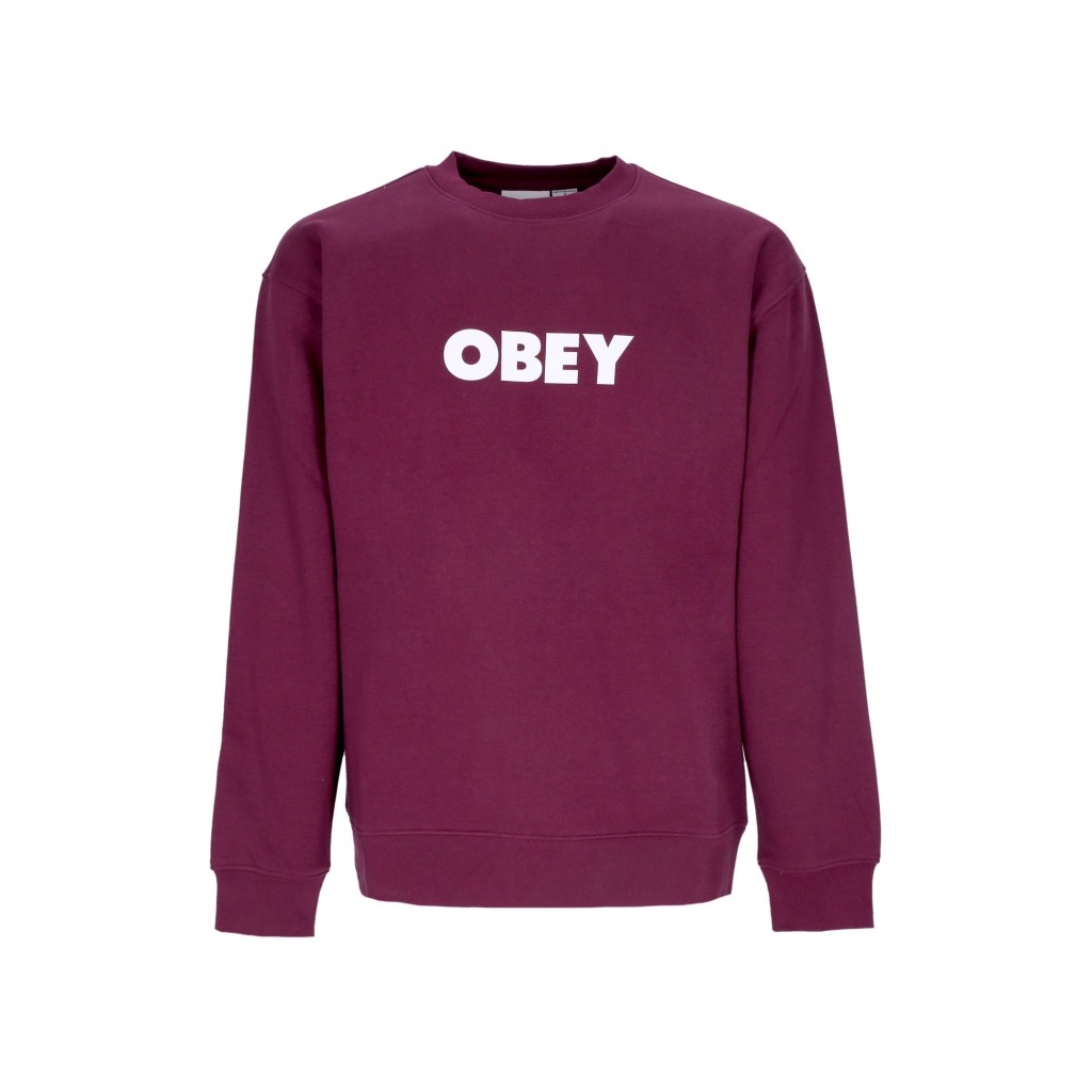 felpa girocollo uomo bold crew premium fleece BEETROOT