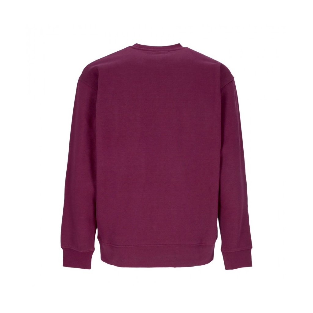 felpa girocollo uomo bold crew premium fleece BEETROOT