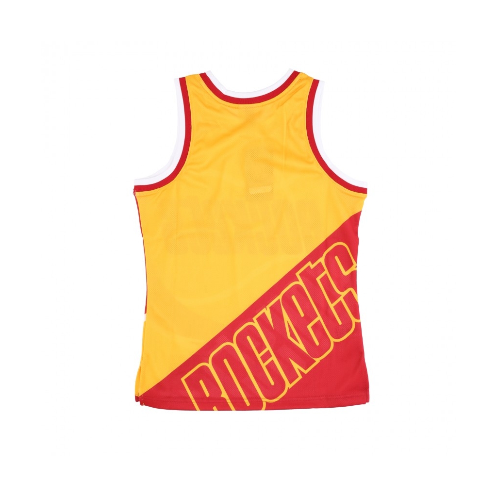 canotta tipo basket uomo nba big face fashion tank 50 hardwood classics houroc YELLOW