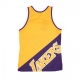 canotta tipo basket uomo nba big face fashion tank 50 hardwood classics loslak YELLOW