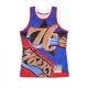 canotta tipo basket uomo nba big face fashion tank 50 hardwood classics phi76e BLUE