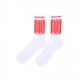 calza media uomo ribs socks WHITE/RED