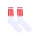 calza media uomo ribs socks WHITE/RED