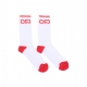 calza media uomo logo socks WHITE/RED