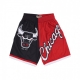 pantaloncino tipo basket uomo nba big face fashion shorts 50 hardwood classics chibul BLACK