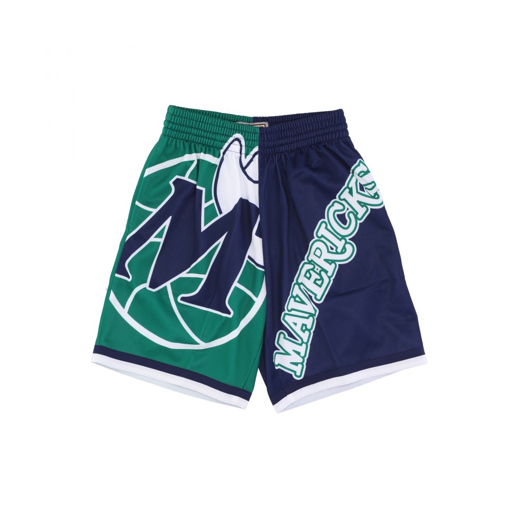 pantaloncino tipo basket uomo nba big face fashion shorts 50 hardwood classics dalmav GREEN