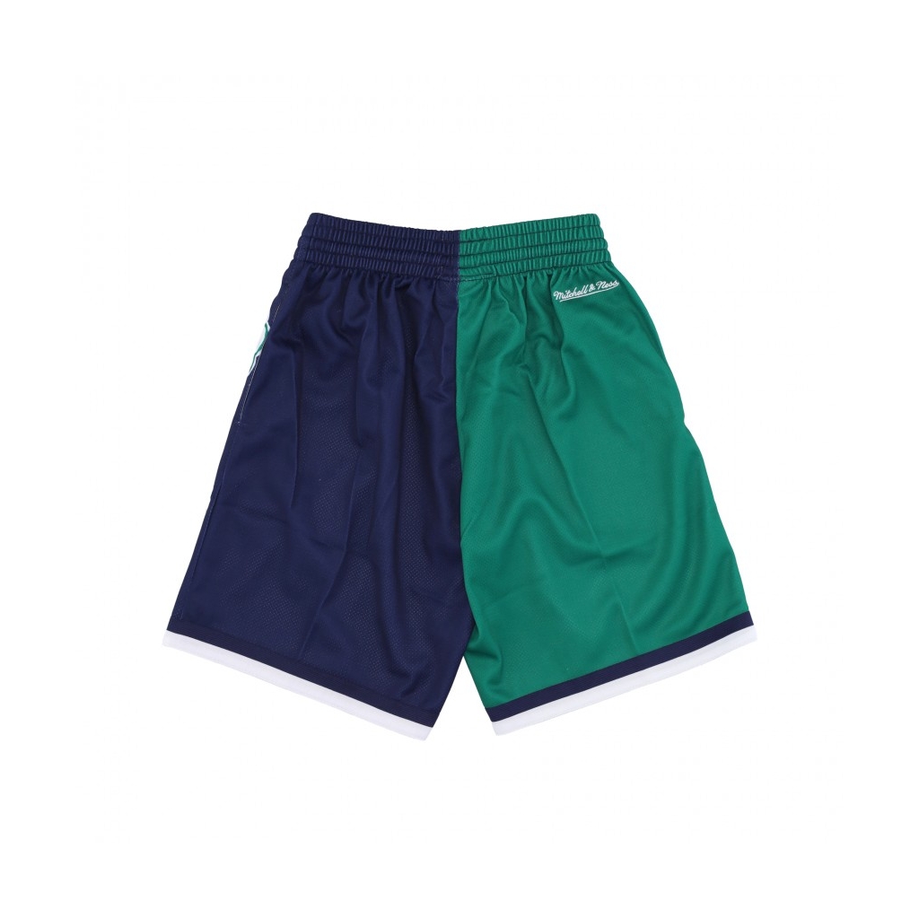 pantaloncino tipo basket uomo nba big face fashion shorts 50 hardwood classics dalmav GREEN