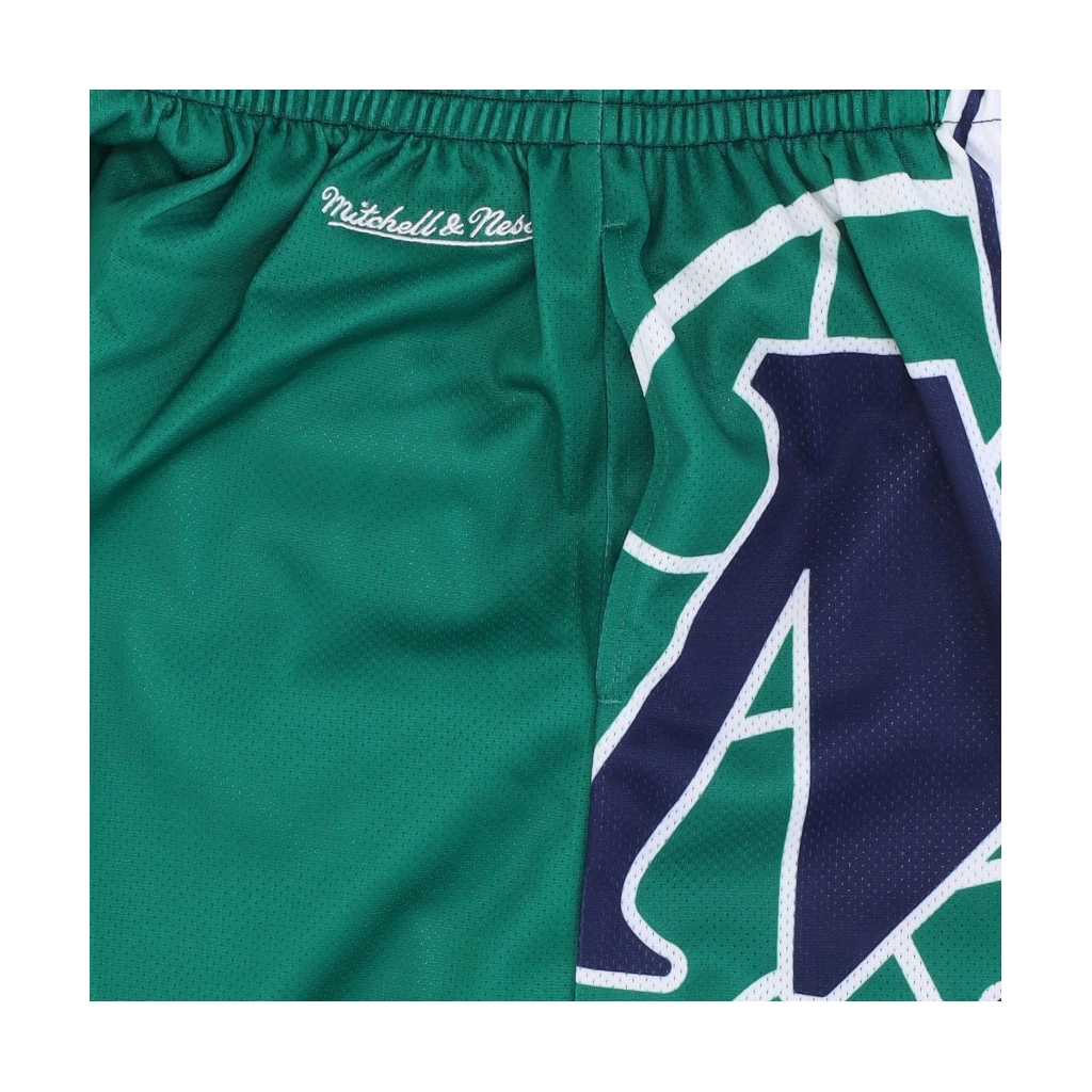 pantaloncino tipo basket uomo nba big face fashion shorts 50 hardwood classics dalmav GREEN