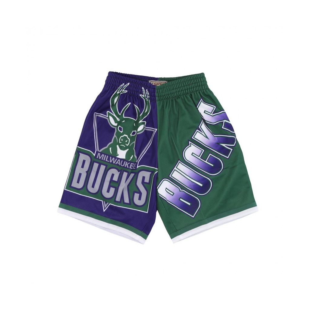 pantaloncino tipo basket uomo nba big face fashion shorts 50 hardwood classics milbuc PURPLE