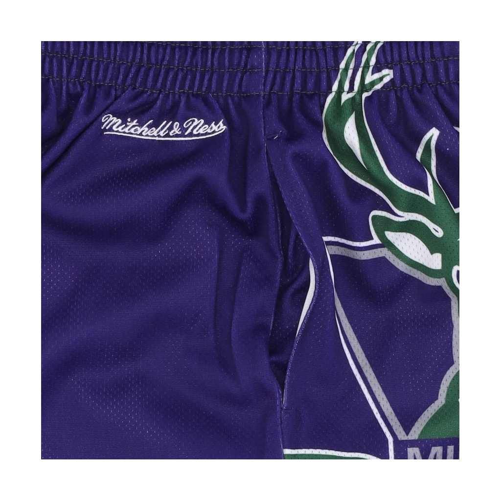 pantaloncino tipo basket uomo nba big face fashion shorts 50 hardwood classics milbuc PURPLE