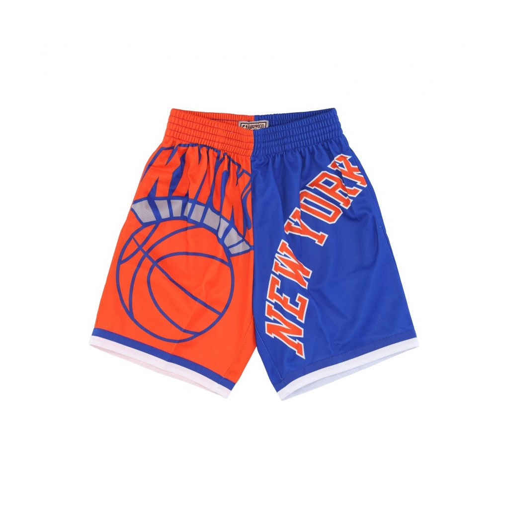 pantaloncino tipo basket uomo nba big face fashion shorts 50 hardwood classics neykni BLUE