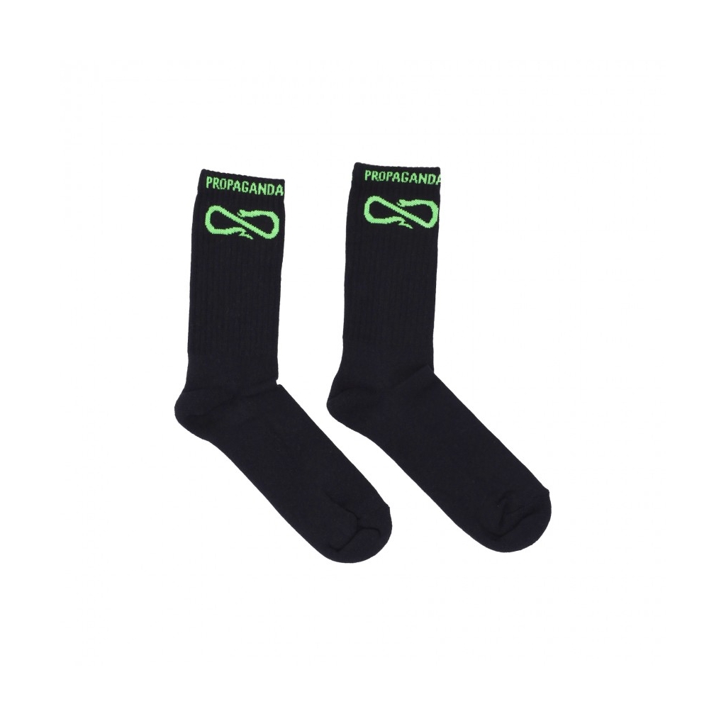 calza media uomo logo socks BLACK/GREEN