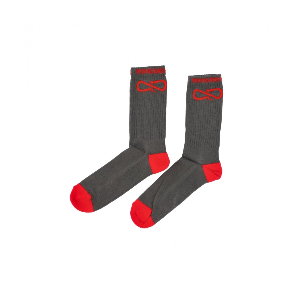 calza media uomo logo socks GREEN/RED