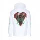 felpa cappuccio uomo triangle web hoodie WHITE