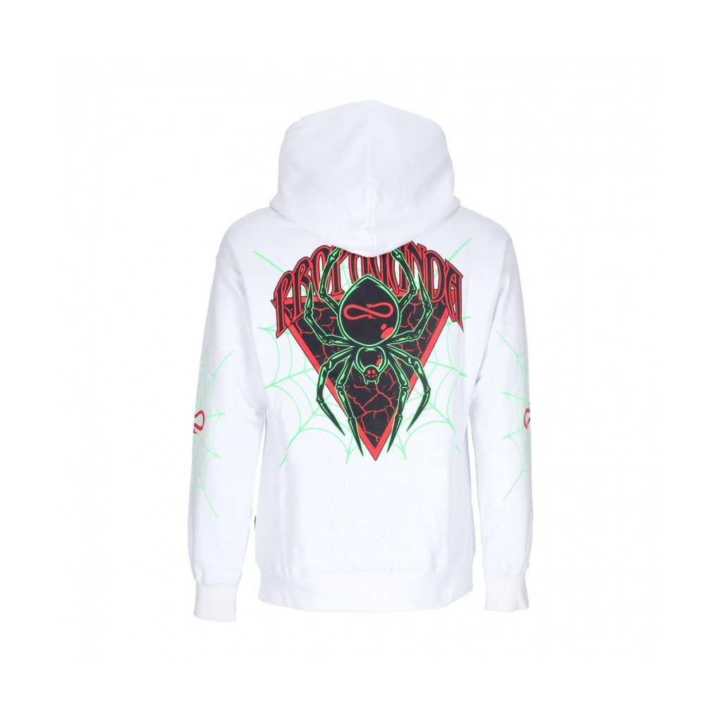 felpa cappuccio uomo triangle web hoodie WHITE