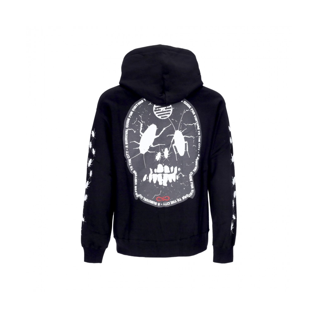 felpa cappuccio uomo rank hoodie BLACK