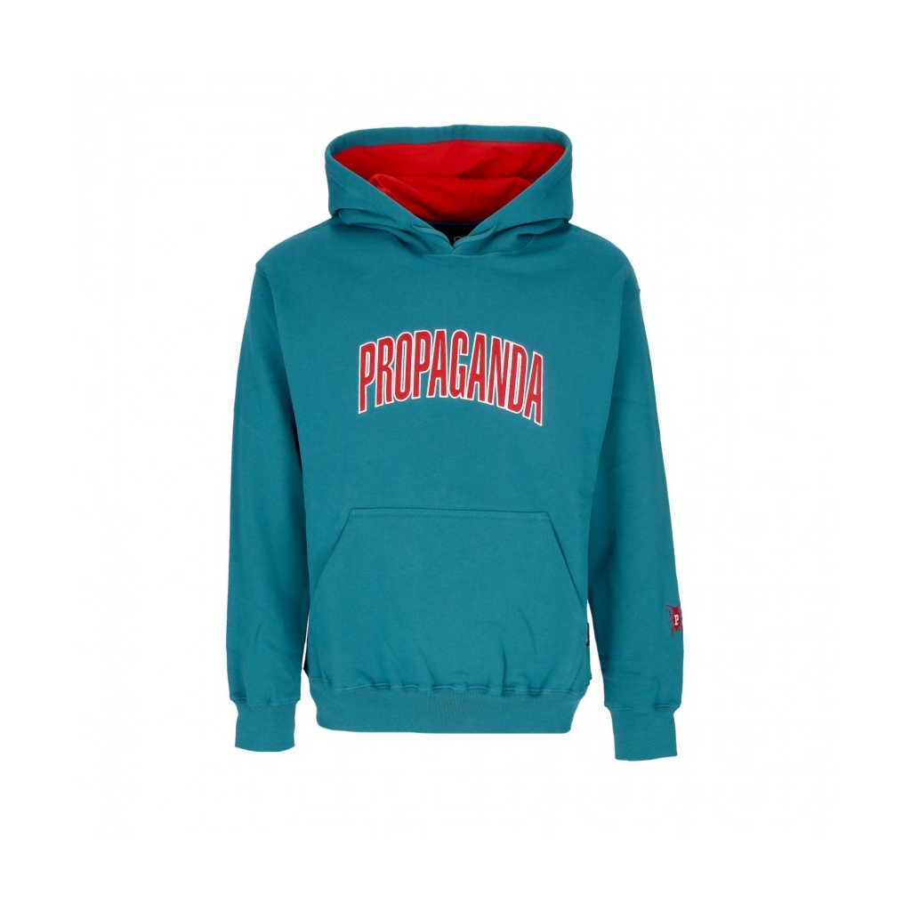 felpa cappuccio uomo college hoodie PETROL