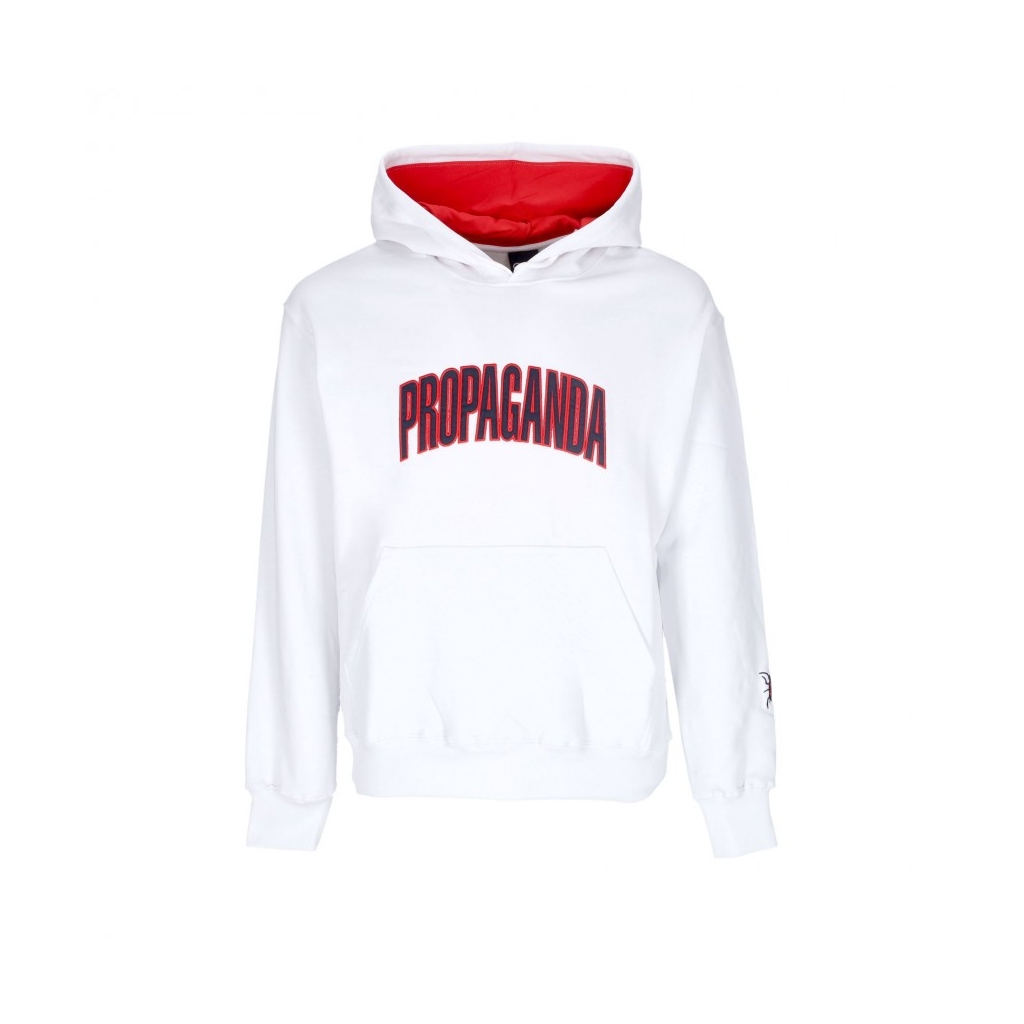 felpa cappuccio uomo college hoodie WHITE