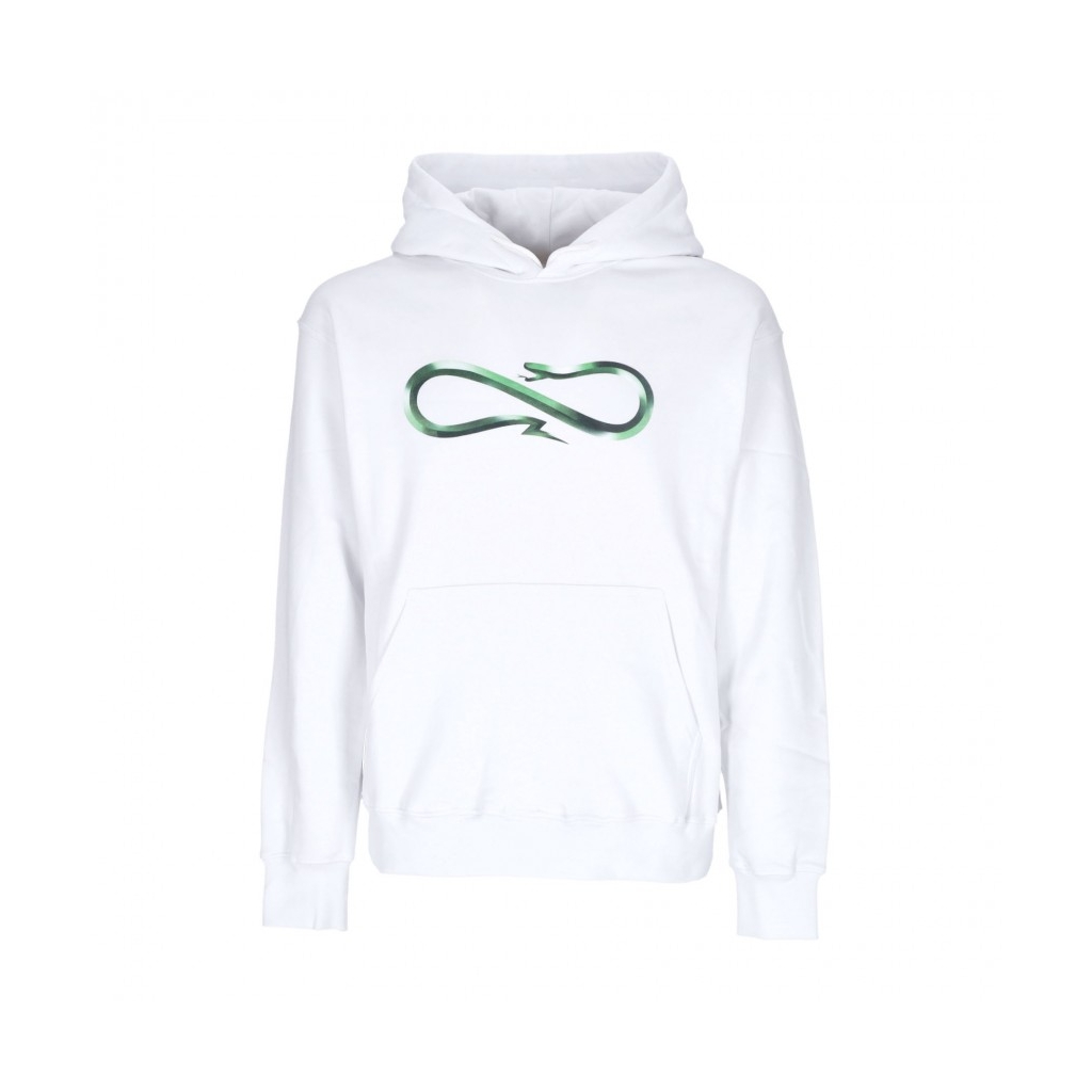 felpa cappuccio uomo logo steel hoodie WHITE