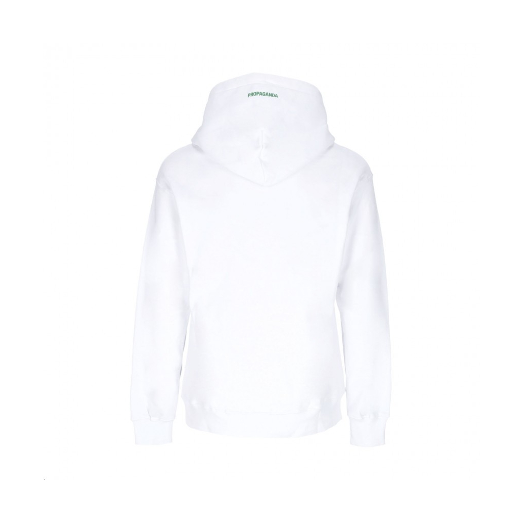 felpa cappuccio uomo logo steel hoodie WHITE