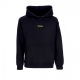 felpa cappuccio uomo ribs hoodie BLACK