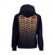 felpa cappuccio uomo ribs skin hoodie BLACK