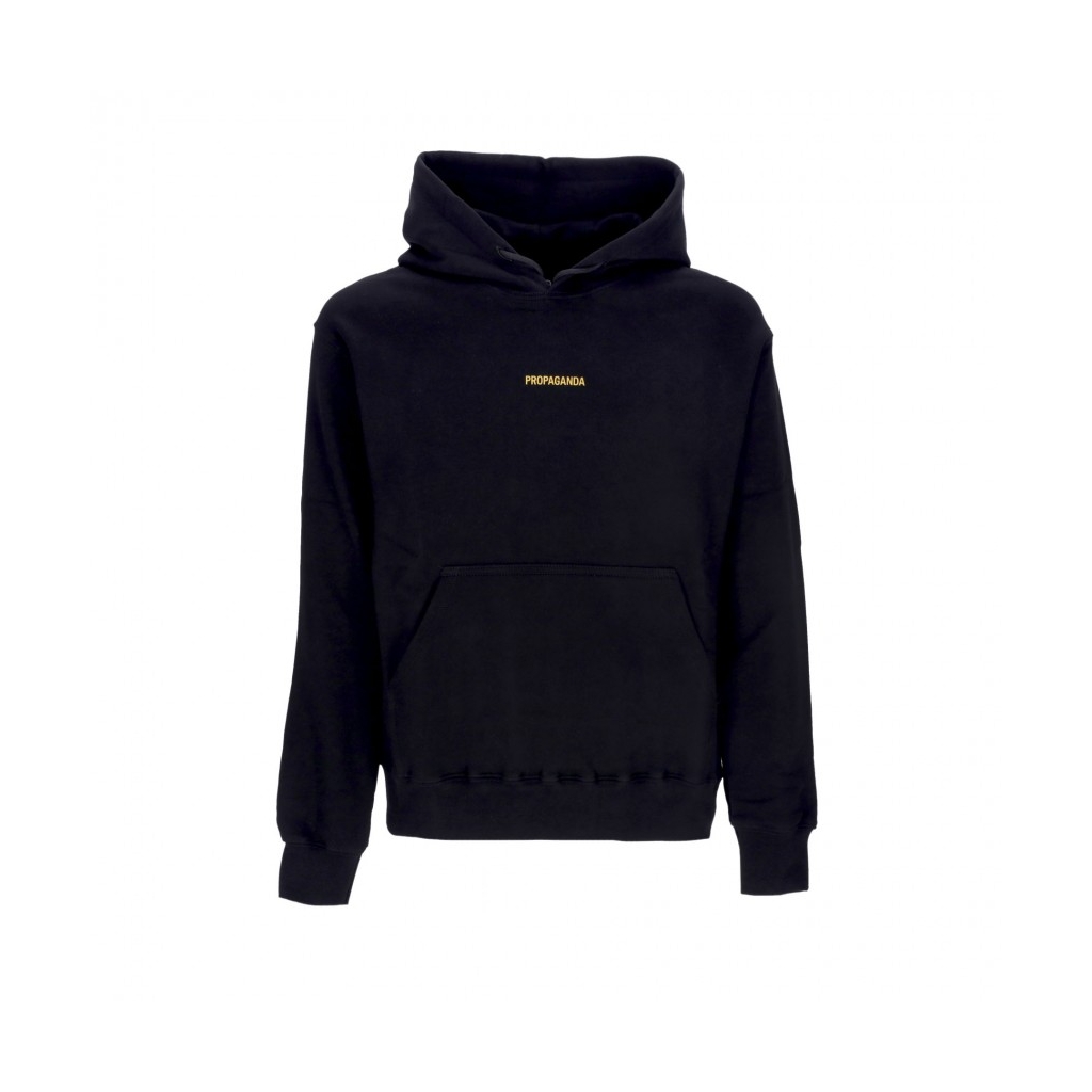 felpa cappuccio uomo ribs skin hoodie BLACK