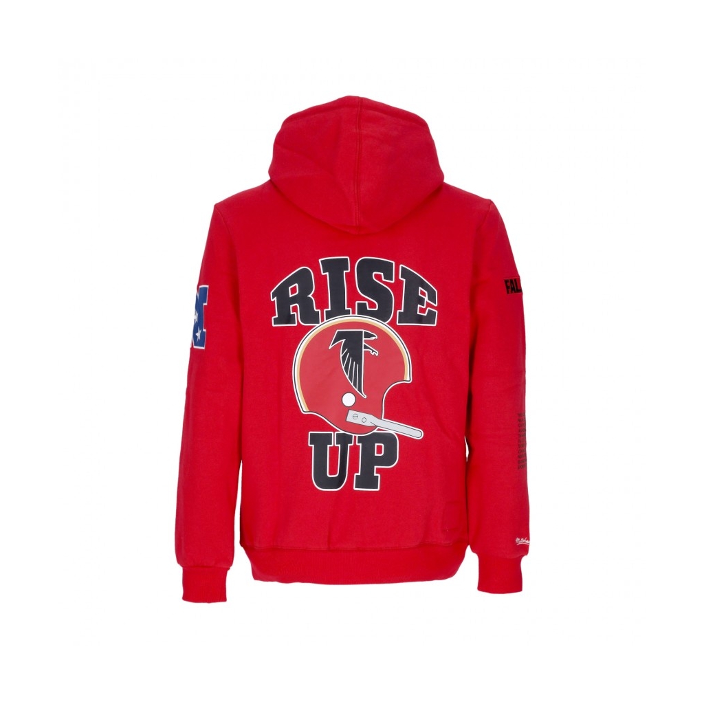 felpa cappuccio uomo nfl team origins fleece hoodie atlfal SCARLET