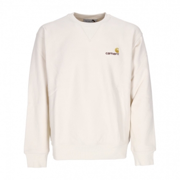 felpa girocollo uomo american script sweat NATURAL